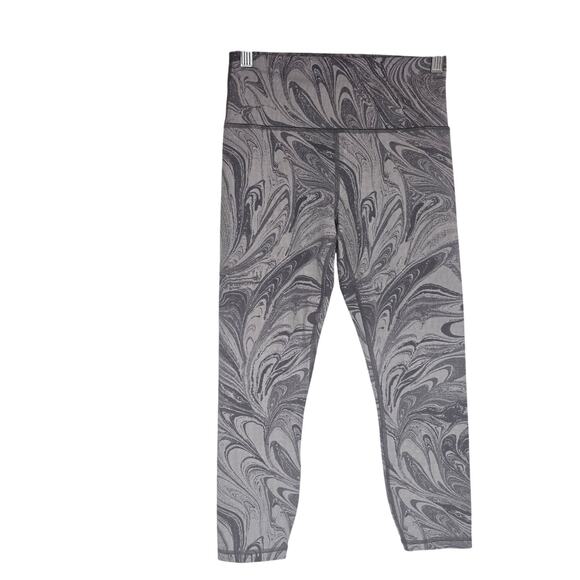 Athleta Pants - Athleta Transcend‎ 7/8 Tight Sumi Purple Marble Print Yoga Size M